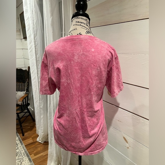AC/DC Pink Graphic T-Shirt, size medium, tie-dye, rocker, see photos, GUC - Picture 2 of 6